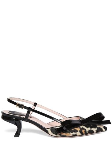 Mm Virgule Bow Leopard Slingbacks - ROGER VIVIER - Modalova