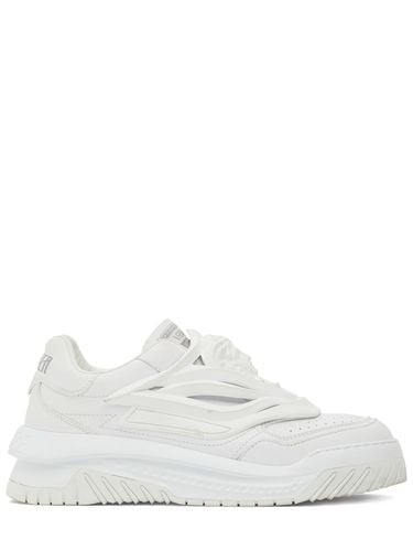 Leather Sneakers - VERSACE - Modalova