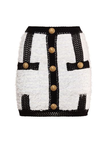 Knit Tweed Mini Skirt - BALMAIN - Modalova