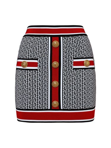 Monogram Knit Mini Skirt - BALMAIN - Modalova