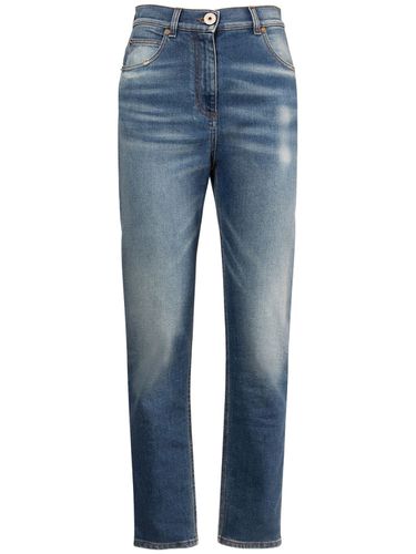 High Rise Denim Skinny Jeans - BALMAIN - Modalova