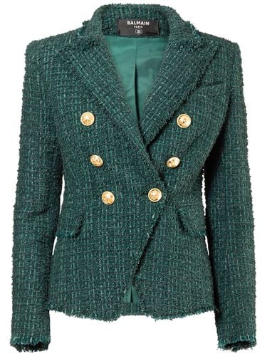 Double Breasted Tweed Jacket - BALMAIN - Modalova