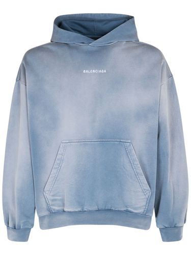 Embroidered Cotton Jersey Hoodie - BALENCIAGA - Modalova