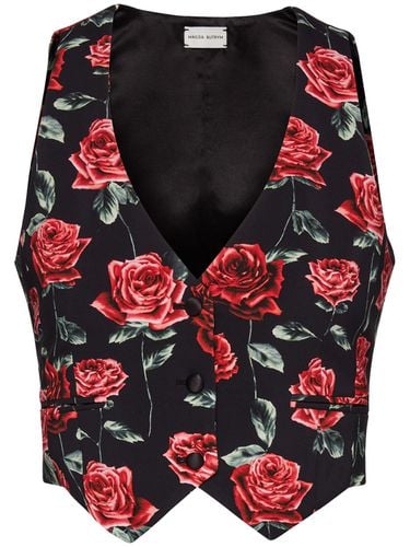 Rose Print Jersey Vest - MAGDA BUTRYM - Modalova