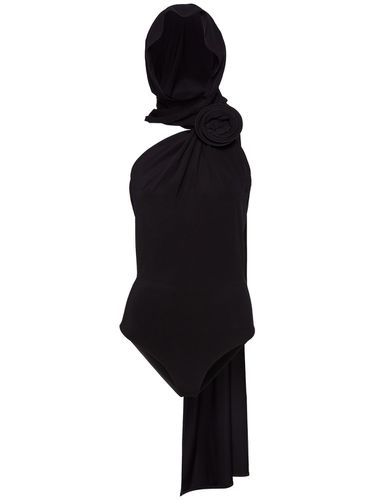 Draped Jersey Bodysuit W/hood - MAGDA BUTRYM - Modalova