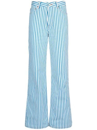 Striped Cotton Denim Jeans - GANNI - Modalova