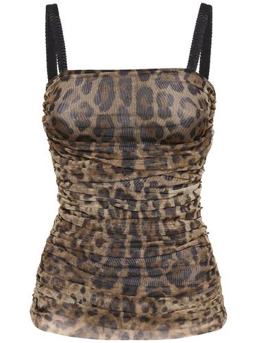 Lvr Exclusive Printed Tulle Corset Top - DOLCE & GABBANA - Modalova