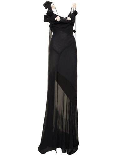 Lvr Exclusive Silk Chiffon Long Dress - VICTORIA BECKHAM - Modalova