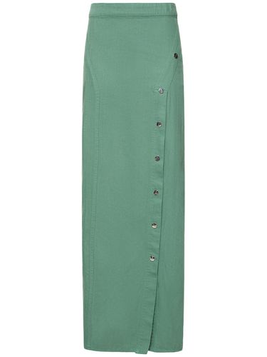 Summer Washed Cotton Twill Long Skirt - CANNARI CONCEPT - Modalova