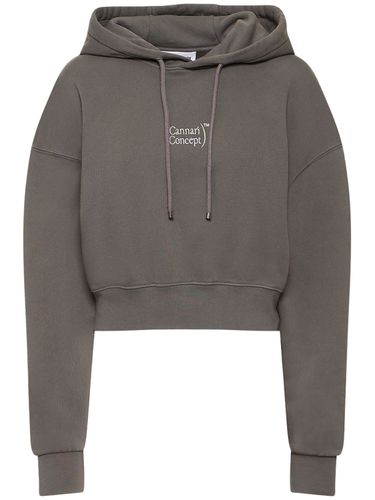 Sariah Logo Printed Cotton Crop Hoodie - CANNARI CONCEPT - Modalova