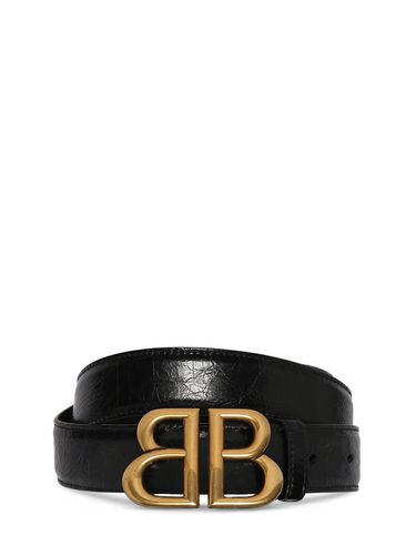 Mm Monaco Leather Belt - BALENCIAGA - Modalova