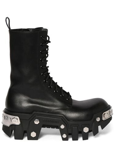 Mm Hohe Kampfstiefel Aus Leder „bulldozer“ - BALENCIAGA - Modalova