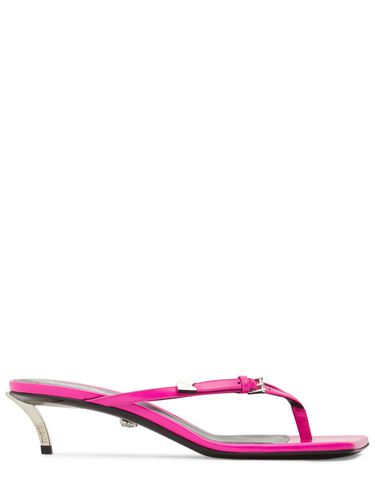 Mm Leather Sandals - VERSACE - Modalova