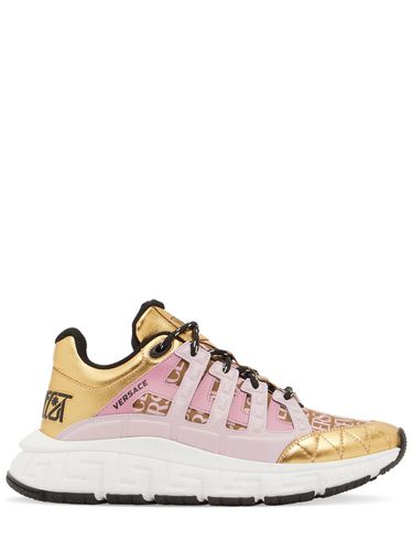 Sneakers De Piel - VERSACE - Modalova