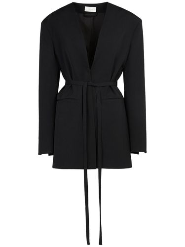 Clio Belted Collarless Wool Serge Jacket - THE ROW - Modalova