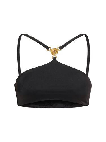 Lycra Halter Neck Bikini Top - VERSACE - Modalova