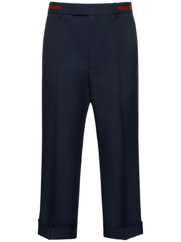 Fluid Drill Pants W/ Web Detail - GUCCI - Modalova