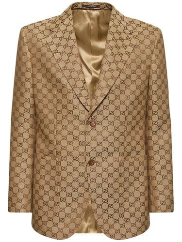 Summer Gg Supreme Linen Blend Blazer - GUCCI - Modalova