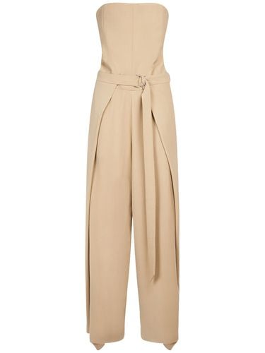 Viscose Blend Jumpsuit W/panels - AMI PARIS - Modalova