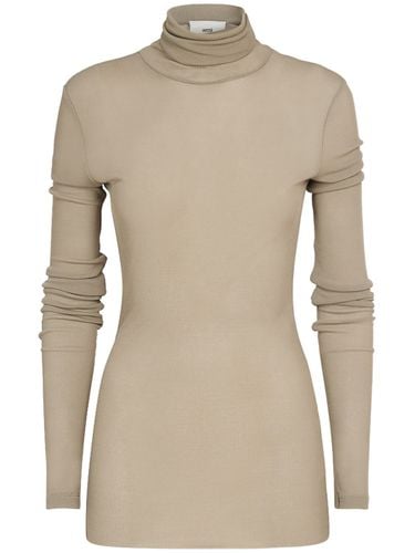 Top Collo Alto In Viscosa Stretch - AMI PARIS - Modalova