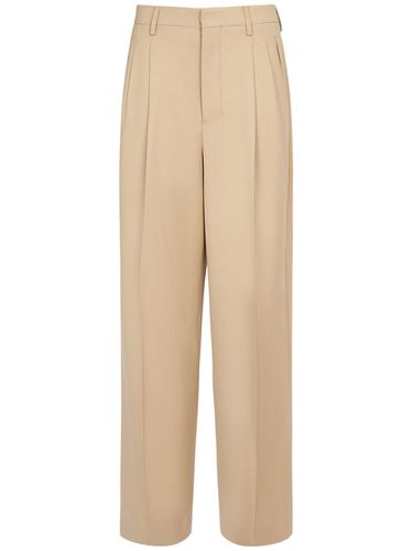 Straight Fit Wool & Viscose Twill Pants - AMI PARIS - Modalova