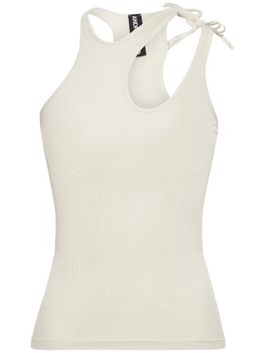 Ribbed Jersey Top W/ Double Straps - ANDREADAMO - Modalova