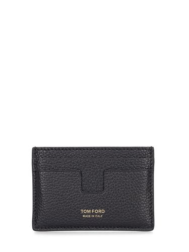 Porta Carte Di Credito In Pelle Martellata - TOM FORD - Modalova