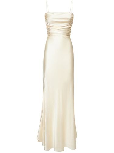 Stretch Silk Draped Maxi Dress - MACH & MACH - Modalova