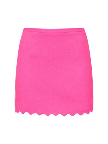 Wavy Trimmed Wool Mini Skirt - MACH & MACH - Modalova