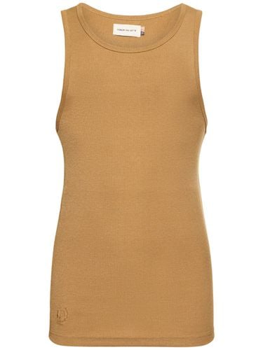 Monochrome Ribbed Cotton Tank Top - HONOR THE GIFT - Modalova