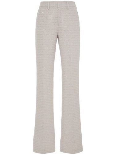 Mid Rise Sequined Tweed Straight Pants - ALESSANDRA RICH - Modalova