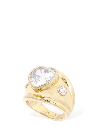 Heart Crystal Thick Ring - TIMELESS PEARLY - Modalova