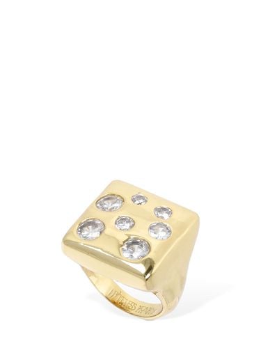 Square Crystal Thick Ring - TIMELESS PEARLY - Modalova