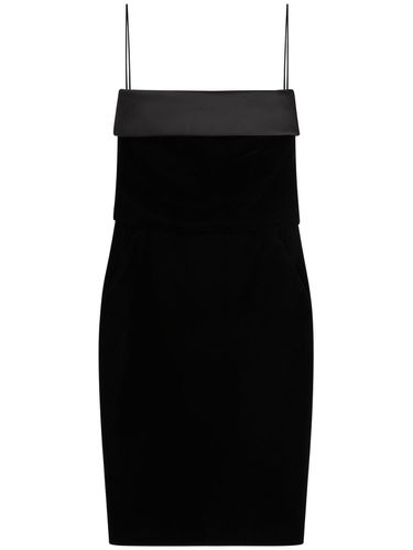 Viscose Blend Strapless Midi Dress - SAINT LAURENT - Modalova