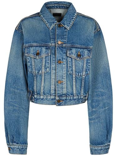 S Cotton Denim Jacket - SAINT LAURENT - Modalova