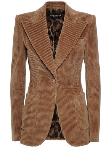 Single Breast Corduroy Jacket - DOLCE & GABBANA - Modalova