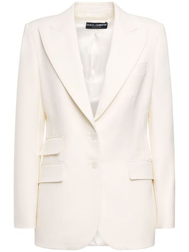 Single Breast Wool Cady Jacket - DOLCE & GABBANA - Modalova