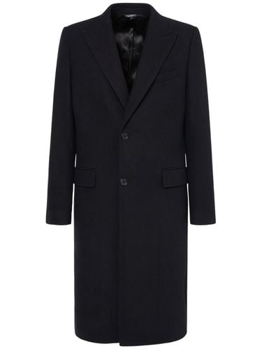 Single Breasted Wool Coat - DOLCE & GABBANA - Modalova