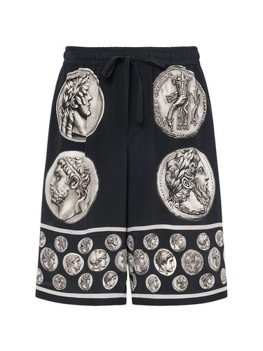 Shorts De Seda Estampados - DOLCE & GABBANA - Modalova