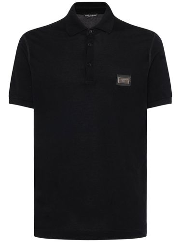 Cotton Polo Shirt - DOLCE & GABBANA - Modalova