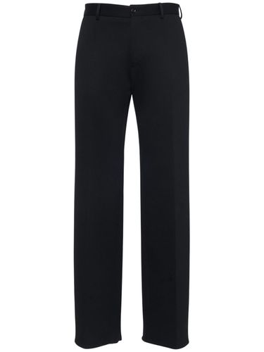 Tech Cotton Jersey Wide Pants - DOLCE & GABBANA - Modalova