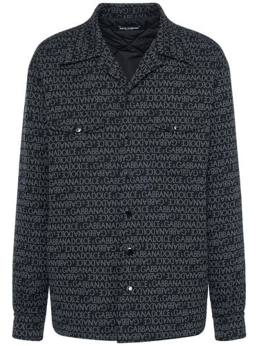 Logo Jacquard Quilted Overshirt - DOLCE & GABBANA - Modalova