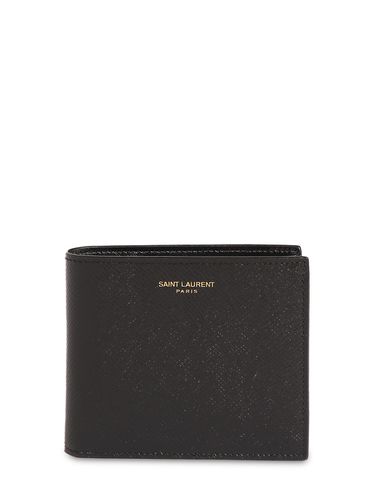 East/west Leather Wallet - SAINT LAURENT - Modalova