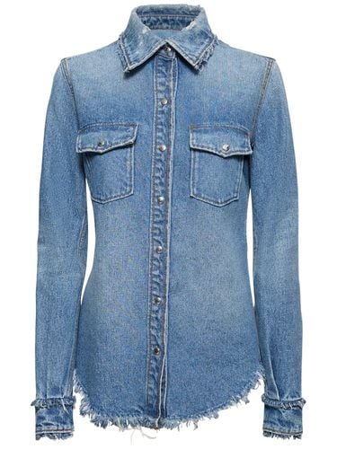 Raw Cut Denim Shirt - CHLOÉ - Modalova