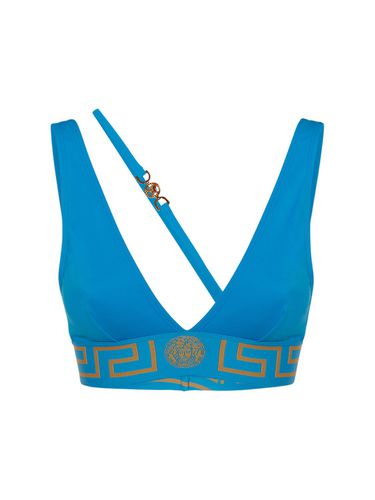 Greca Logo Bikini Top W/strap - VERSACE - Modalova