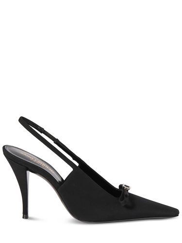 Mm New Square Toe Silk Slingback Pumps - SAINT LAURENT - Modalova