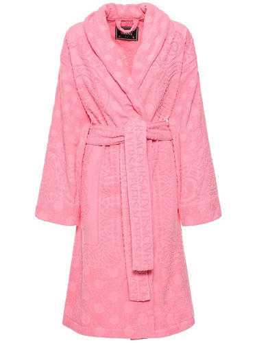 Versace On Repeat Long Bathrobe - VERSACE - Modalova