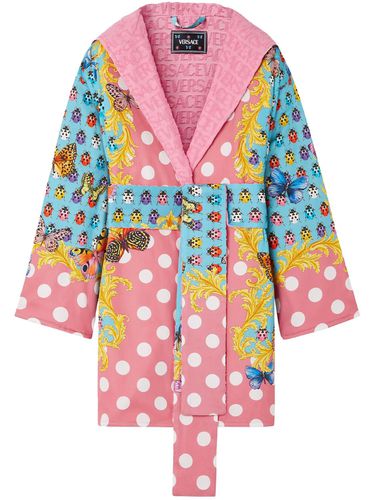 La Vacanza Short Printed Bath Robe - VERSACE - Modalova