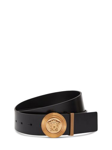 Cinturón Medusa De Piel 4cm - VERSACE - Modalova