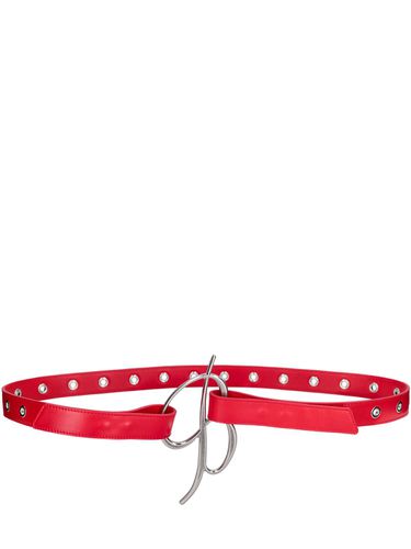 Logo Leather Belt - BLUMARINE - Modalova